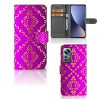 Wallet Case Xiaomi 12 | 12X Barok Roze - thumbnail