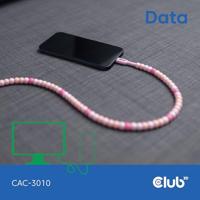 club3D CAC-3010 USB-C Adapter [1x USB-C stekker - 1x USB-C stekker] Pink 2 m - thumbnail