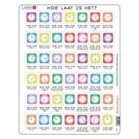 Selecta Larsen legpuzzel leren klok kijken - hoe laat is het, 42st. - thumbnail