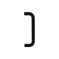 Hardbrass Handgreep Atlanta beugel 32x360mm. - mat zwart - thumbnail