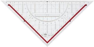 Geodriehoek transparant 220mm