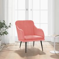 Fauteuil 63x76x80 cm fluweel roze - thumbnail