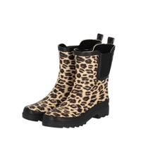 XQ Dames Regenlaarzen Rubber Printed Chelsea Panter Print-42 - thumbnail