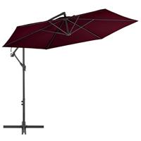 VidaXL Zweefparasol met aluminium paal 300 cm bordeauxrood - thumbnail