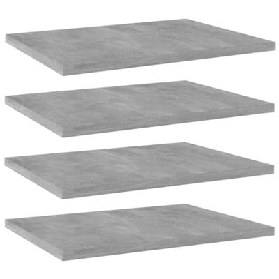 Wandschappen 4 st 40x30x1,5 cm bewerkt hout betongrijs