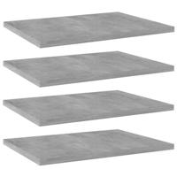 Wandschappen 4 st 40x30x1,5 cm bewerkt hout betongrijs - thumbnail