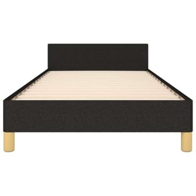 Bedframe met hoofdeinde zonder matras 80x200 cm stof zwart