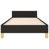 Bedframe met hoofdeinde zonder matras 80x200 cm stof zwart - thumbnail