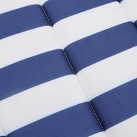 VidaXL Ligbedkussen gestreept oxford stof blauw en wit - thumbnail