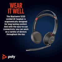 Hoofdtelefoon met microfoon Poly 8X231AA Zwart - thumbnail