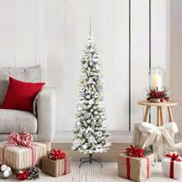 Kunstkerstboom met 150 LED Wit 120 cm PVC en Metaal en Plastic - thumbnail