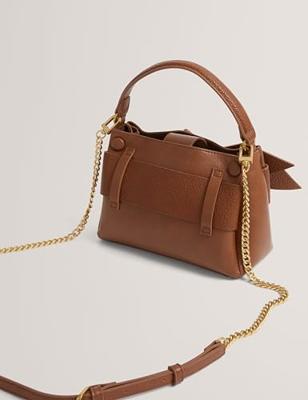 Ted Baker Ssansa Knot Bow Mini Top Handle Bag -Tan