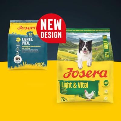 JOSERA Adult Light & Vital kip (1 x 900 g) | Premium droogvoer voor volwassen honden | met erwten | weinig vet & veel eiwitten voor gewichtsbeheersing | licht verteerbaar | tarwevrij | 1 stuk