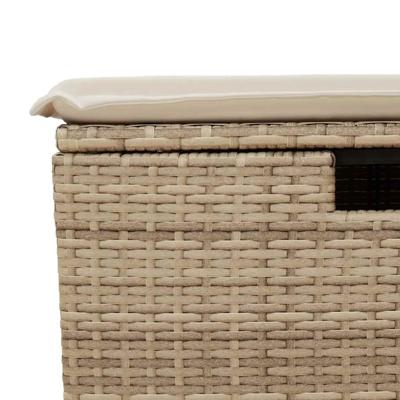 4-delige Loungeset met kussens poly rattan beige 4-delige Loungeset met kussens poly rattan beige