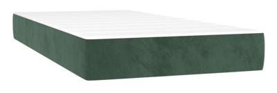 Boxspring met matras fluweel donkergroen 200x200 cm - thumbnail