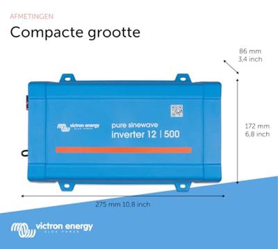 VICTRON Phoenix omvormer - 12 / 500W - Schuko-stekker - thumbnail