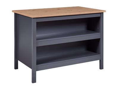 Inter Link Keukeneiland met werkblad (Nellina, antraciet/eiken)