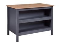 Inter Link Keukeneiland met werkblad (Nellina, antraciet/eiken) - thumbnail