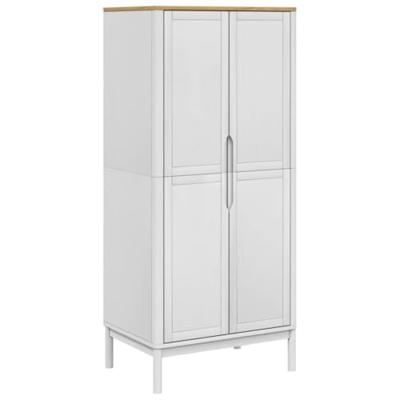 Kledingkast FLORO 77x53x171 cm massief grenenhout wit