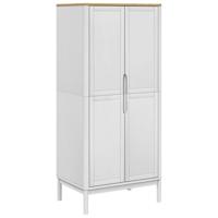 Kledingkast FLORO 77x53x171 cm massief grenenhout wit - thumbnail