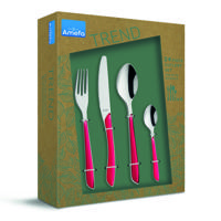 Amefa Eclat Bestekset 24-delig RVS/Framboos - thumbnail