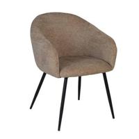 Giga Meubel - Eetkamerstoel Taupe Stof - Meau - Set van 2 - thumbnail