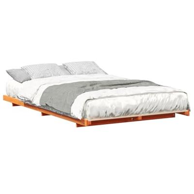 Bedframe Wasbruin 135 x 190 cm Massief grenenhout