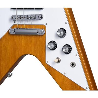 Gibson 70s Flying V Antique Natural elektrische gitaar met hardshell case - thumbnail