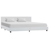 Bedframe kunstleer wit 180x200 cm - thumbnail