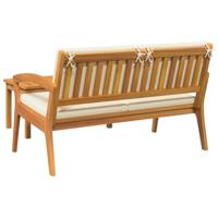 Bistroset met kussen 2 pcs Bruin Massief acaciahout - thumbnail