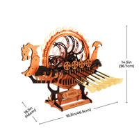 Robotime Houten Puzzel Dragon Viking Ship - thumbnail