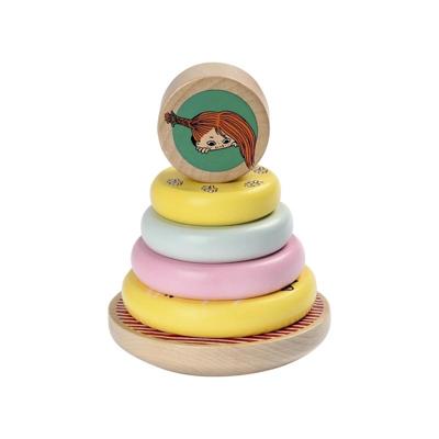 Kinderboekenlicenties Pippi langkous - houten stapeltoren Kinderboekenlicenties Pippi langkous - houten stapeltoren