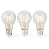 LED-Filamentlamp E27 | A60 | 8 W | 1055 lm | 2700 K | Warm Wit | Aantal lampen in verpakking: 3 Stuks - thumbnail