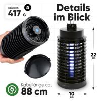 Clatronic ISL 3823 264033 Vliegenlamp UV-lamp, Stroomgaas 4 W (b x h x d) 101 x 255 x 101 mm Zwart 1 stuk(s) - thumbnail