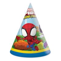 Globos Papieren hoedjes fsc spidey, 6st. - thumbnail