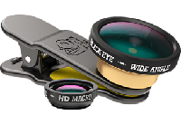 Black Eye HD Combo, HD Wide Angle + HD Macro details Macro & breed Zwart - thumbnail