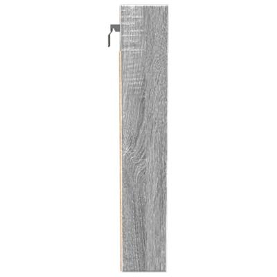 Vitrinekast 100x8,5x50 cm bewerkt hout grijs sonoma eikenkleur