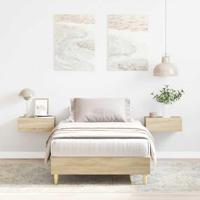 Bedframe zonder matras 100x200cm spaanplaat sonoma eikenkleurig - thumbnail