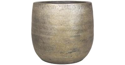 Pot mira d18h16cm industrieel goud