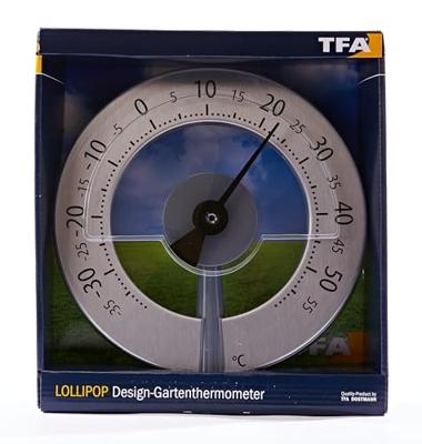Buitenthermometer aluminium Lollipop antraciet 95 cm
