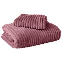 RoyalTextile - Rib Teddy Dekbedovertrek - Oud Roze - 140 x 220 - thumbnail