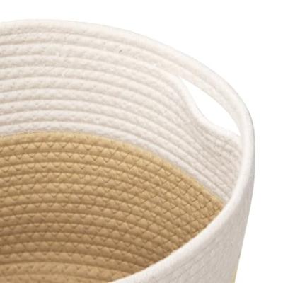 VidaXL Opbergmanden 2 st ø 28x28 cm katoen beige en wit