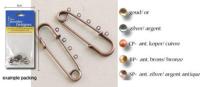 Darice • safety pin 5cm ant. silver plated - thumbnail
