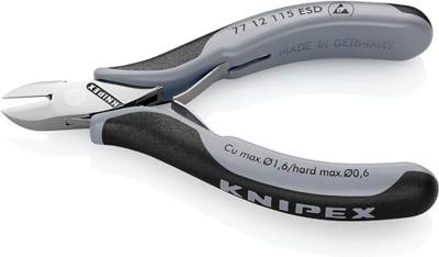 Knipex Zijsnijtang ronde kop + draadkl.115 mm E - 7712115ESD - thumbnail