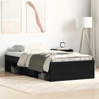 Bedframe zonder matras 90x190 cm spaanplaat zwart eikenkleurig - thumbnail