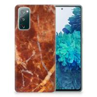Samsung Galaxy S20 FE | TPU | Siliconen hoesje | Marmer Bruin - thumbnail