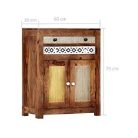 Bijzetkast 60x30x75 cm massief sheeshamhout - thumbnail