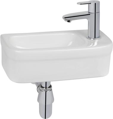 Grohe Euro fontein incl. chromen kraan rechts 37x18x12cm Wit