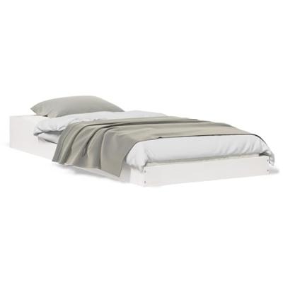 Bedframe Wit 90 x 190 cm Massief grenenhout
