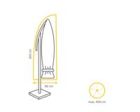 Parasolhoes Zweefparasols beschermhoes 350 cm rond Grijs - thumbnail